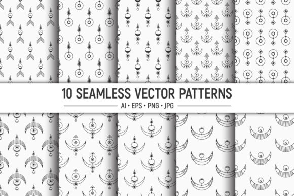 10 Seamless Sacred Geometric Symbols Pat: A Creative Resource for Designers and Artists