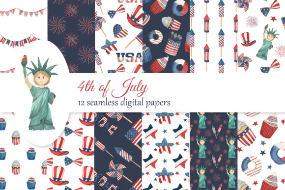 4th of July Digital Papers Pack: A Creative Resource for Independence Day Projects