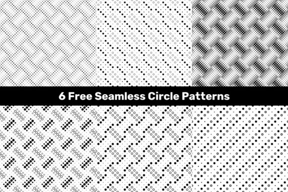 6 Free Monochrome Circle Patterns: A Versatile Resource for Designers