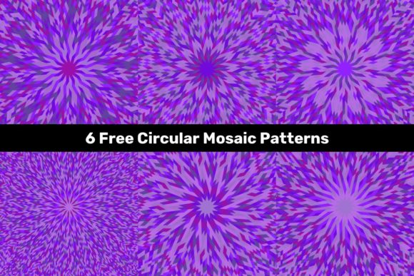 6 Free Purple Circular Mosaic Patterns: A Creative Resource for Designers and Artists