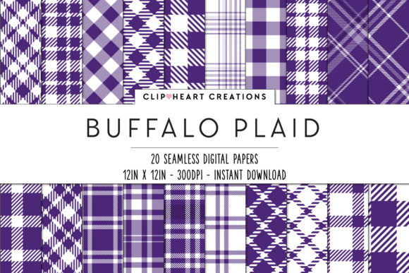 Buffalo Plaid Seamless Digital Papers