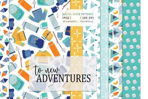 Camping, Hiking Adventure Scrap Paper