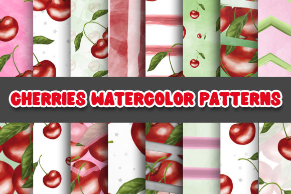 Cherries Watercolor Digital Papers: A Versatile Resource for Creative Projects