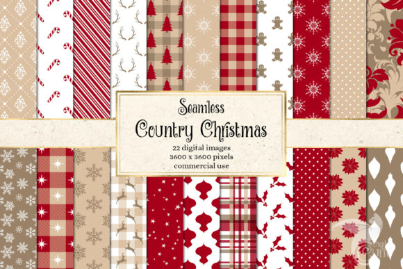 Country Christmas Digital Paper