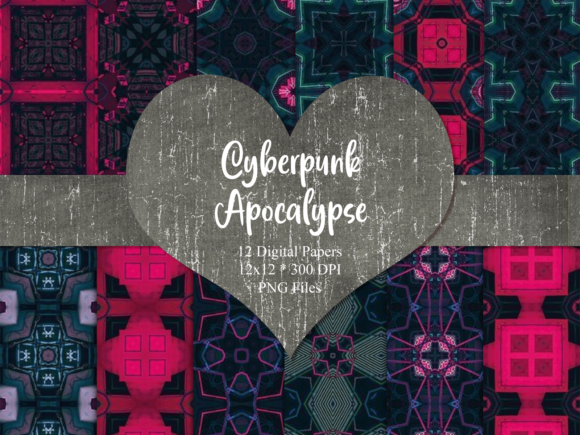 Cyberpunk Apocalypse Scrapbook Paper