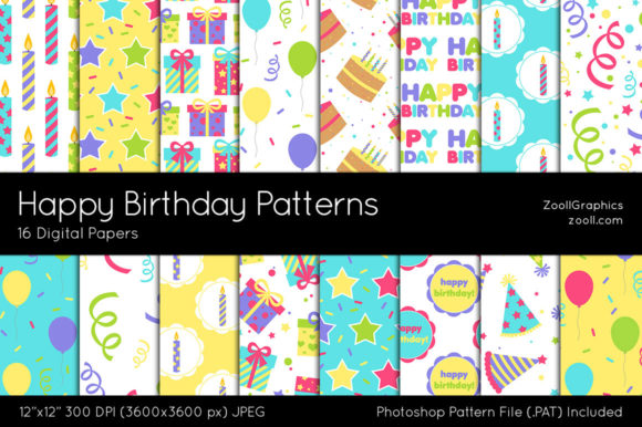 Happy Birthday Digital Papers: A Versatile Resource for Creative Projects