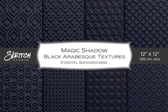 Magic Shadow Black Arabesque Textures