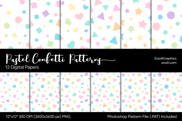 Pastel Confetti Digital Papers