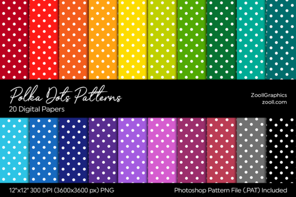 Polka Dots Rainbow Digital Papers: A Vibrant Addition to Your Creative Projects