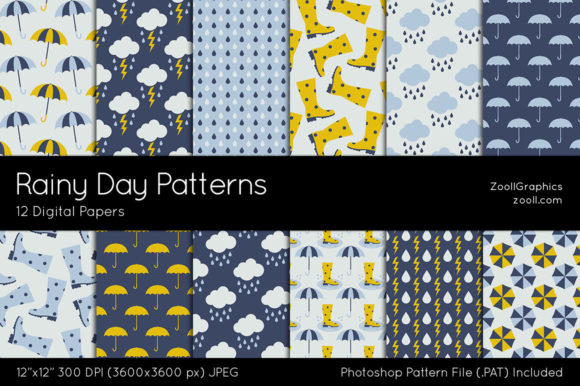 Rainy Day Digital Papers