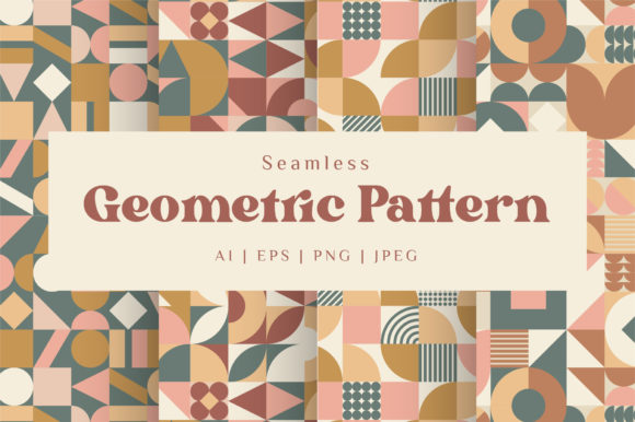Seamless Geometric Pattern in Boho Color: A Versatile Design Asset