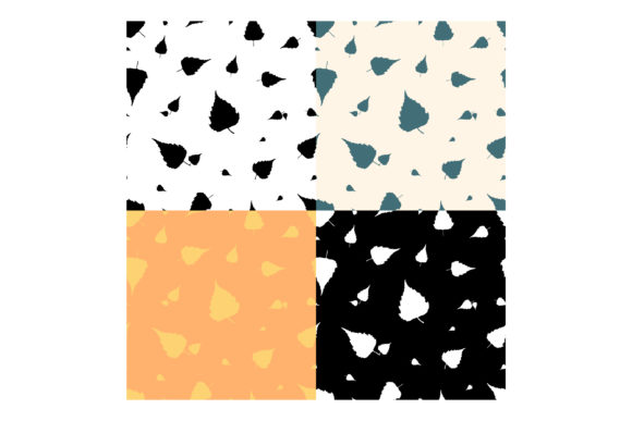 Seamless Patterns with Birch Tree Leaves
