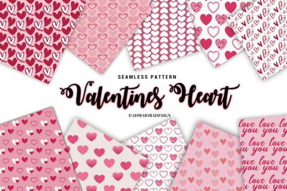 Valentine Heart Digital Paper Bundle
